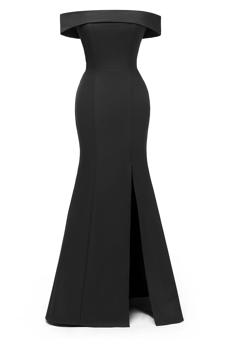 Dark Navy Off-the-shoulder Mermaid Prom Dress - Shop Trendy Women's Clothing | LoverChic