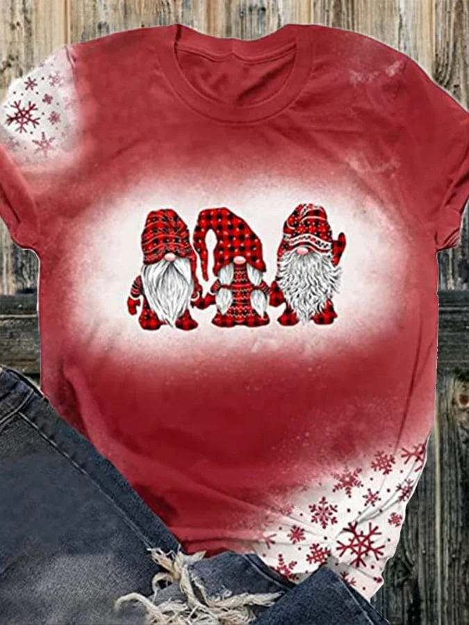 Women's   Gnomes Print T-Shirt