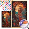 (40*70cm)Beauty - Round AB Drill Diamond Painting