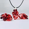 Dark Gothic Style Flesh And Blood Heart-Shaped Pendant Necklace Handmade Artwork