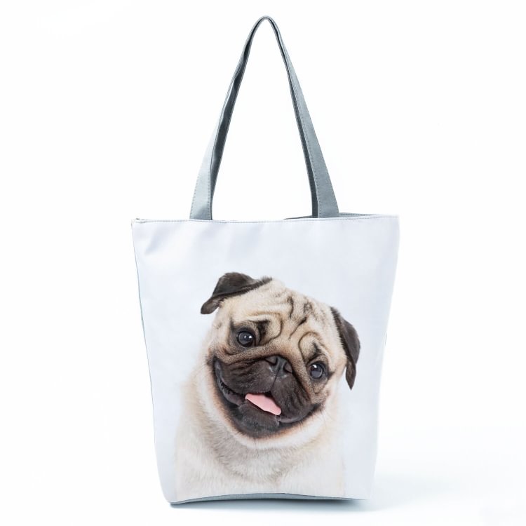 Zipped Tote Bag - Flower