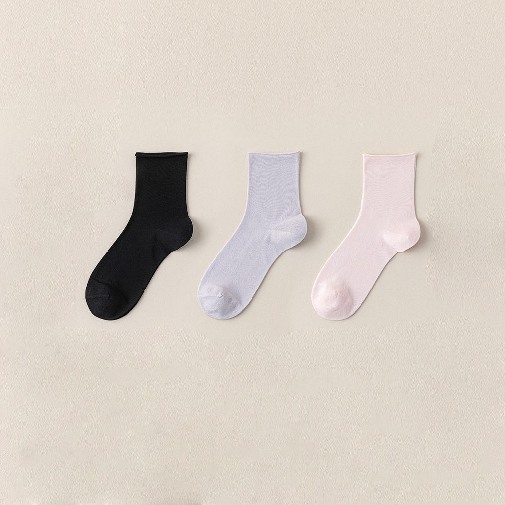 10% Mulberry Silk Women's Breathable Silk-Blend Socks 3-Pack For Home REAL SILK LIFE