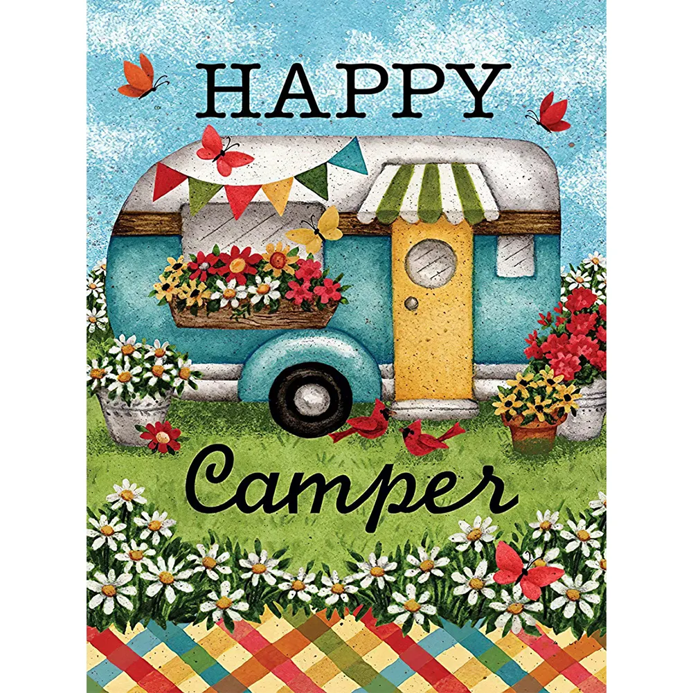 Diamond Painting - Full Square - Happy Camper