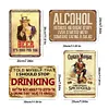 4pcs - Alcohol - Vintage Metal Signs(8*12Inch)