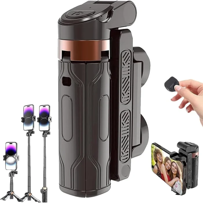 🔥 4-in-1 Multifunctional 360° Rotation Selfie Stick with Wireless Detachable Remote Control