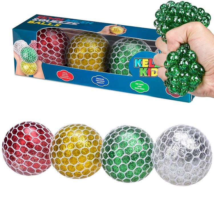 4 in 1 pack Squishy Ball With Net