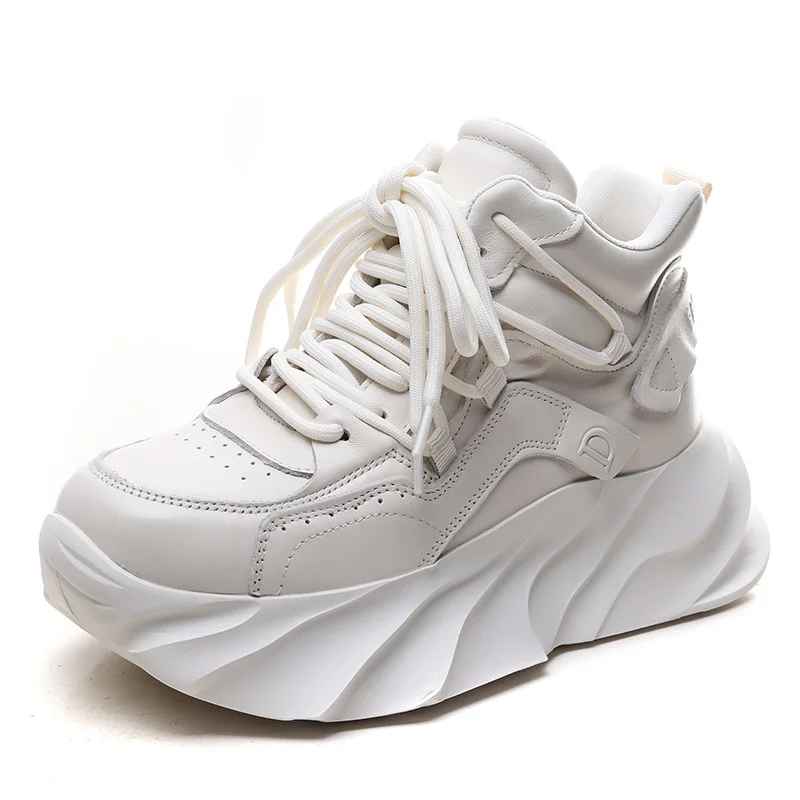 Yyvonne Time 138] Head-Level Cowfum Old Dad Shoes Women's Autumn Light Sports Leisure Single Shoes Small Heightening Women's Shoes