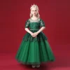 Kids Trailing Gowns Girls Princess Puffy Dresses