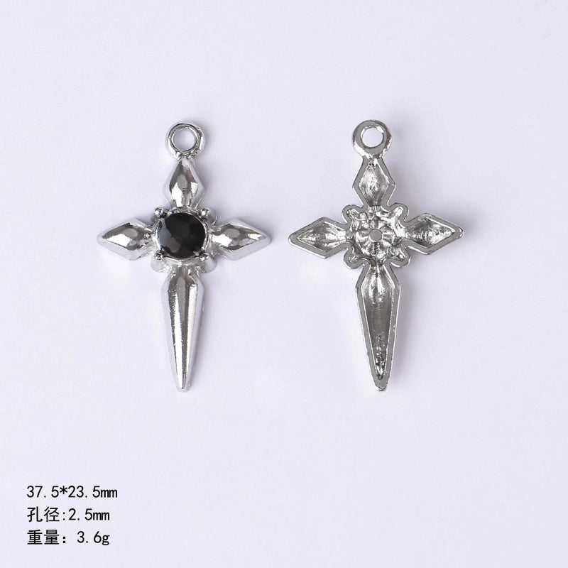 20 PCS/Package 22 * 9mm Alloy Cherry Heart Shape Rose Pendant Jewelry Accessories