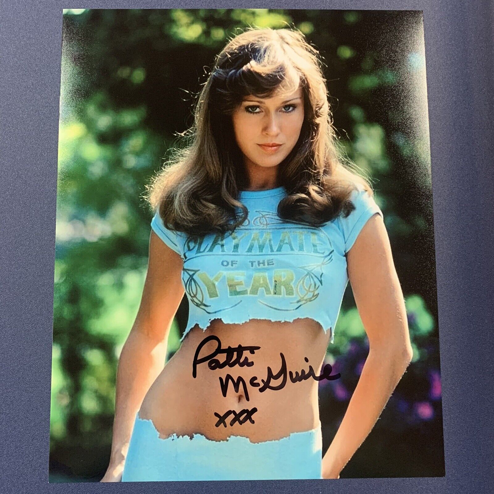 PATTI MCGUIRE SIGNED 8x10 Photo Poster painting ACTRESS AUTOGRAPHED PLAYBOY MODEL SEXY HOT COA