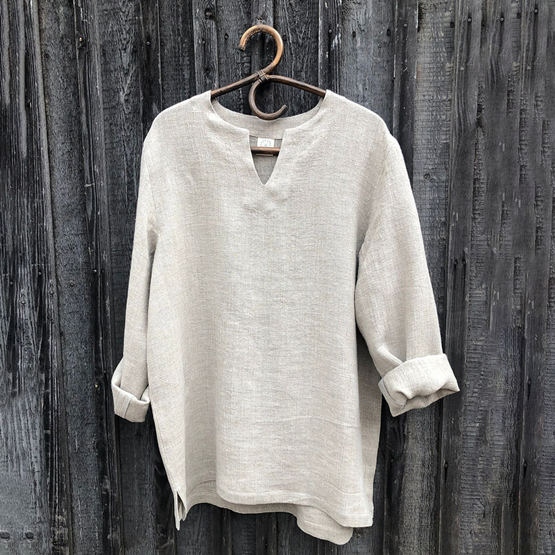 Long Sleeve Loose Linen shirt