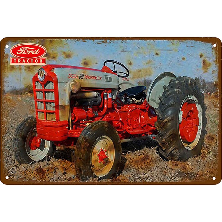 Machine Farmall Tracteurs Agricoles - Enseigne Vintage Métallique/Enseignes en bois - 20*30cm/30*40cm