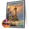 Diamond Painting-DIY Full Round Drill Lighthouse Windmill
