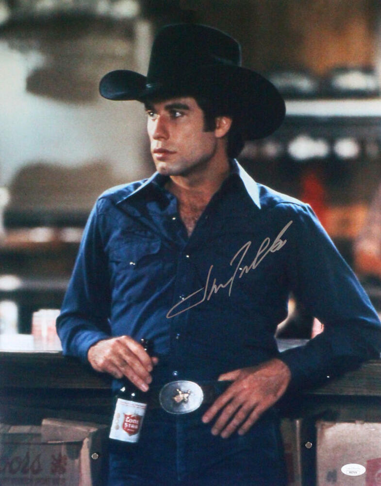 John Travolta Autographed Saloon 16x20  Photo Poster painting- JSA *Silver