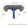 12.99inch Pool Brush Head with Round Ends High-Efficiency Pool Brush with High-Density Nylon Bristles for Corner for Cleaning Pools Walls Floors Steps Small Stains