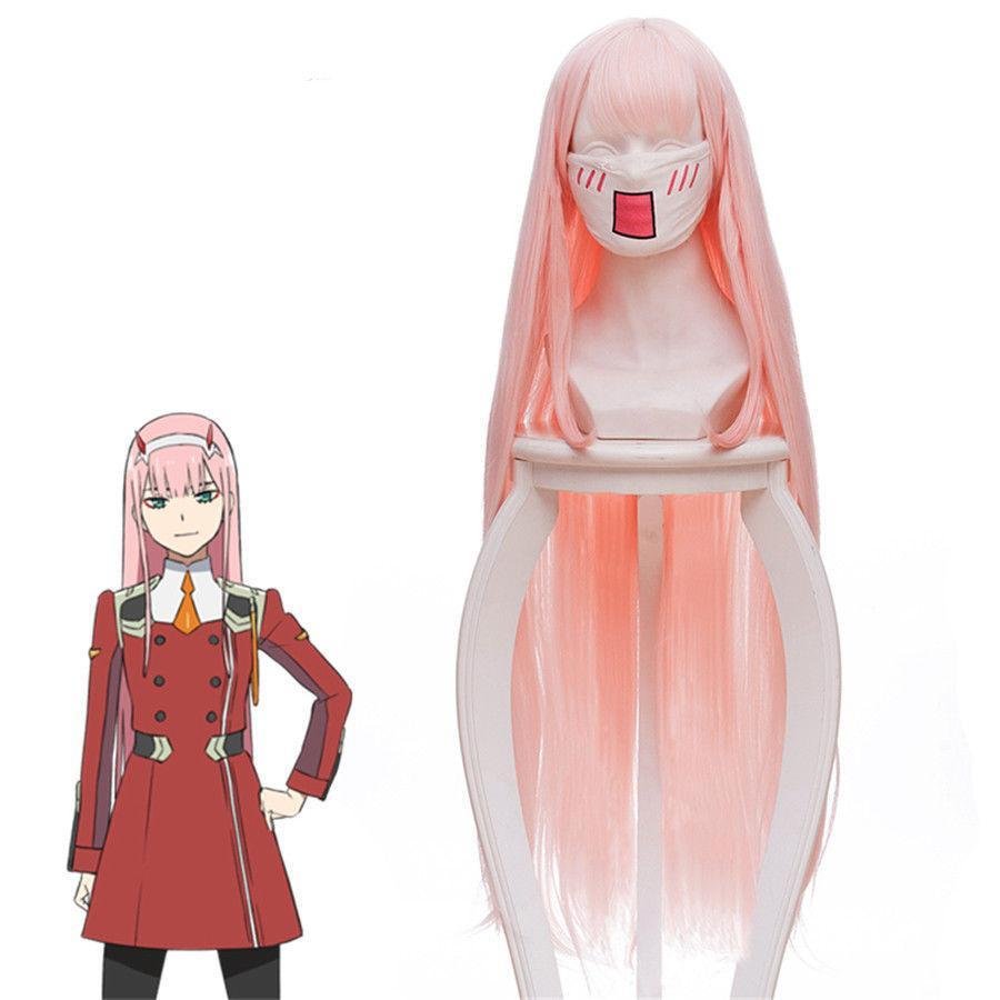 Darling In The Franxx Zero Two  Cosplay Wig Long Pink