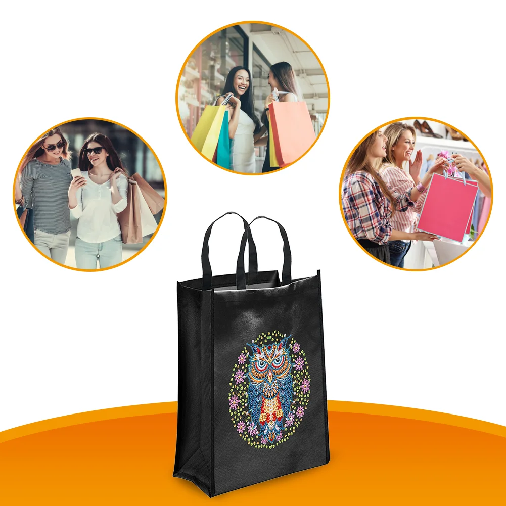 DIY Diamond Painting Luminous Eco-Friendly Bag - Owl