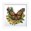 5D DIY Partial Special Shaped Drill Diamond Painting Kit Butterfly Decor With Frame Kit 18x18cm