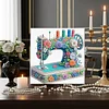 Framed Diamond Painting - Special Shaped - Sewing Machine (25x25cm)