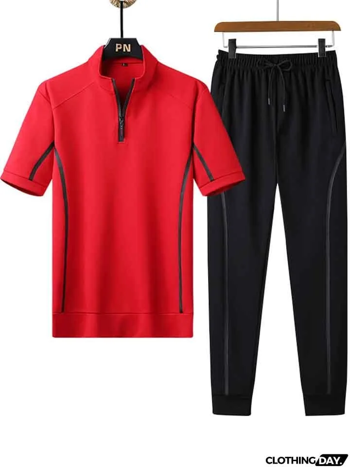 Men's Loose Breathable Short Sleeved Running Sets