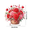 DIY Rose Basket Acrylic Special Shape Diamond Painting Desktop Ornaments