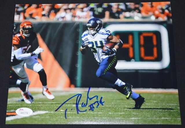 JSA Thomas Rawls Autographed Signed Auto Seattle Seahawks 8x10 Photo Poster painting #7