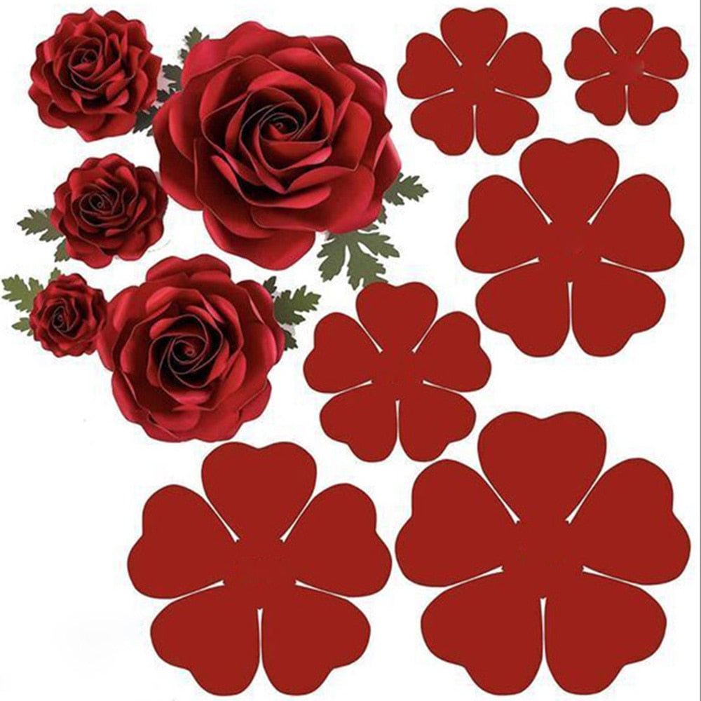 6/pcs New Dies 3D Rose flower Cutting Dies Stencils Scrapbooking Embossing DIY Crafts Paper Cards Album Decor Metal Dies Cut