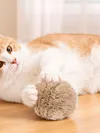 Rabbit Fur Ball Cat Toy 3.15in Plush Fuzzy Artificial Balls for Kitten Pet Gifts