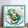 Lotus Dragon-11CT Stamped Cross Stitch 50*50cm/19.69*19.69in