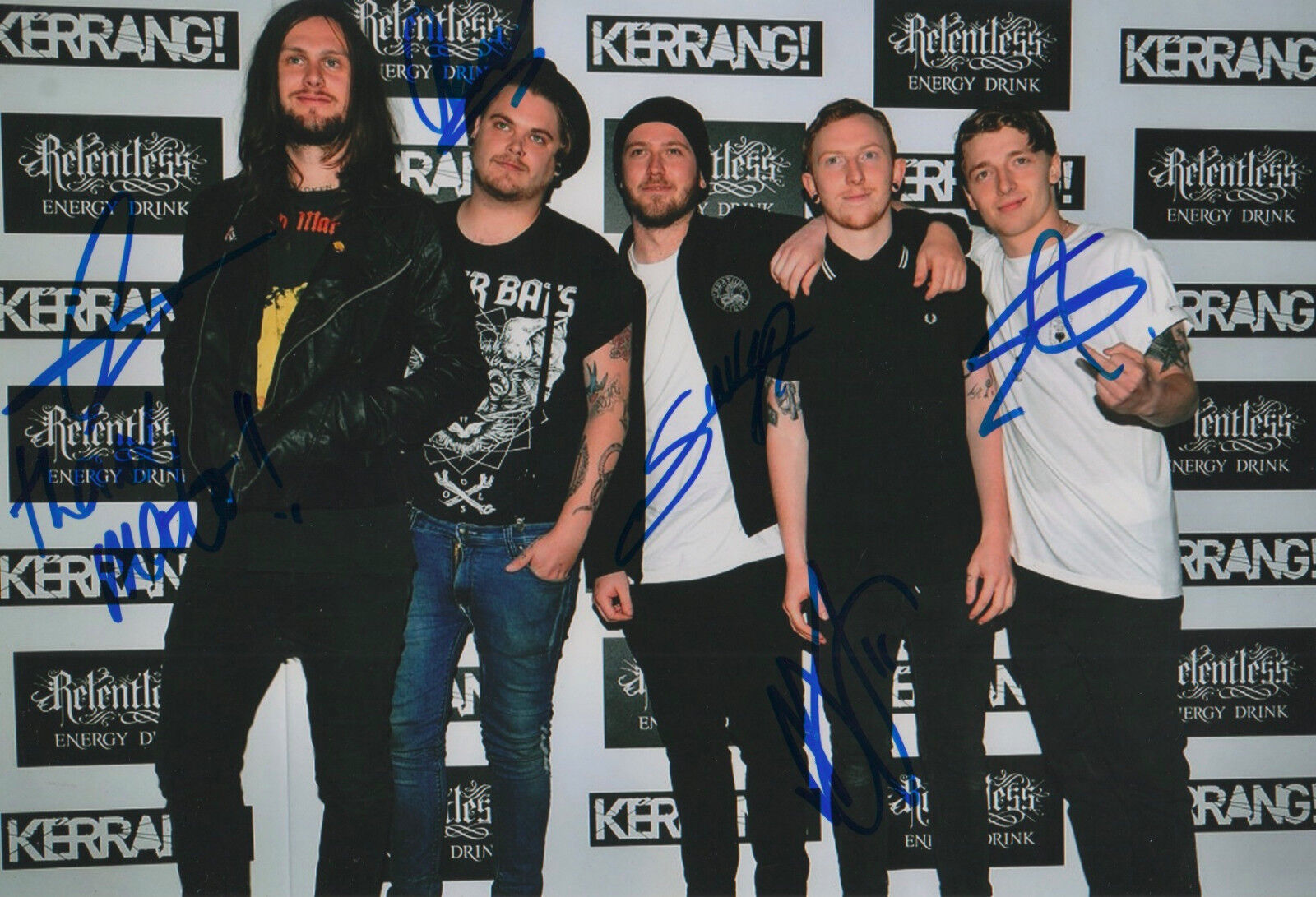 While She Sleeps Band full signed 8x12 inch Photo Poster painting autographs