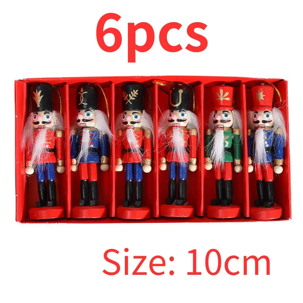 Tegooe Classic Wooden Nutcracker Soldier Miniatures - Christmas Desktop Ornaments