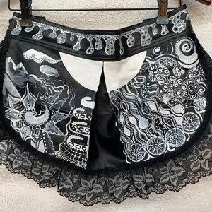 pornhint Pornhint 100% PVC Hand Painted Unique Art Fetish Apron One Size