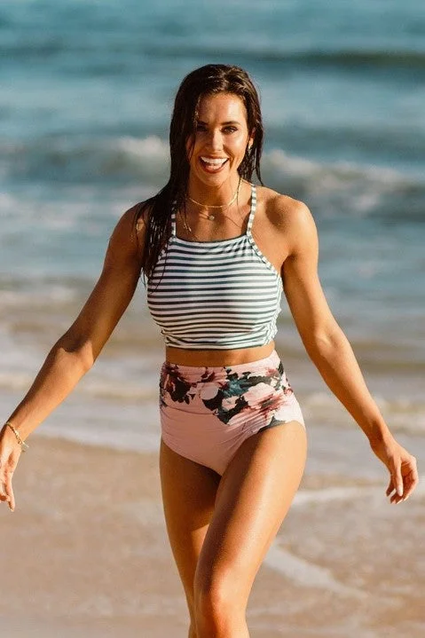 Darling Stripe Switchback Swim Bikini Set