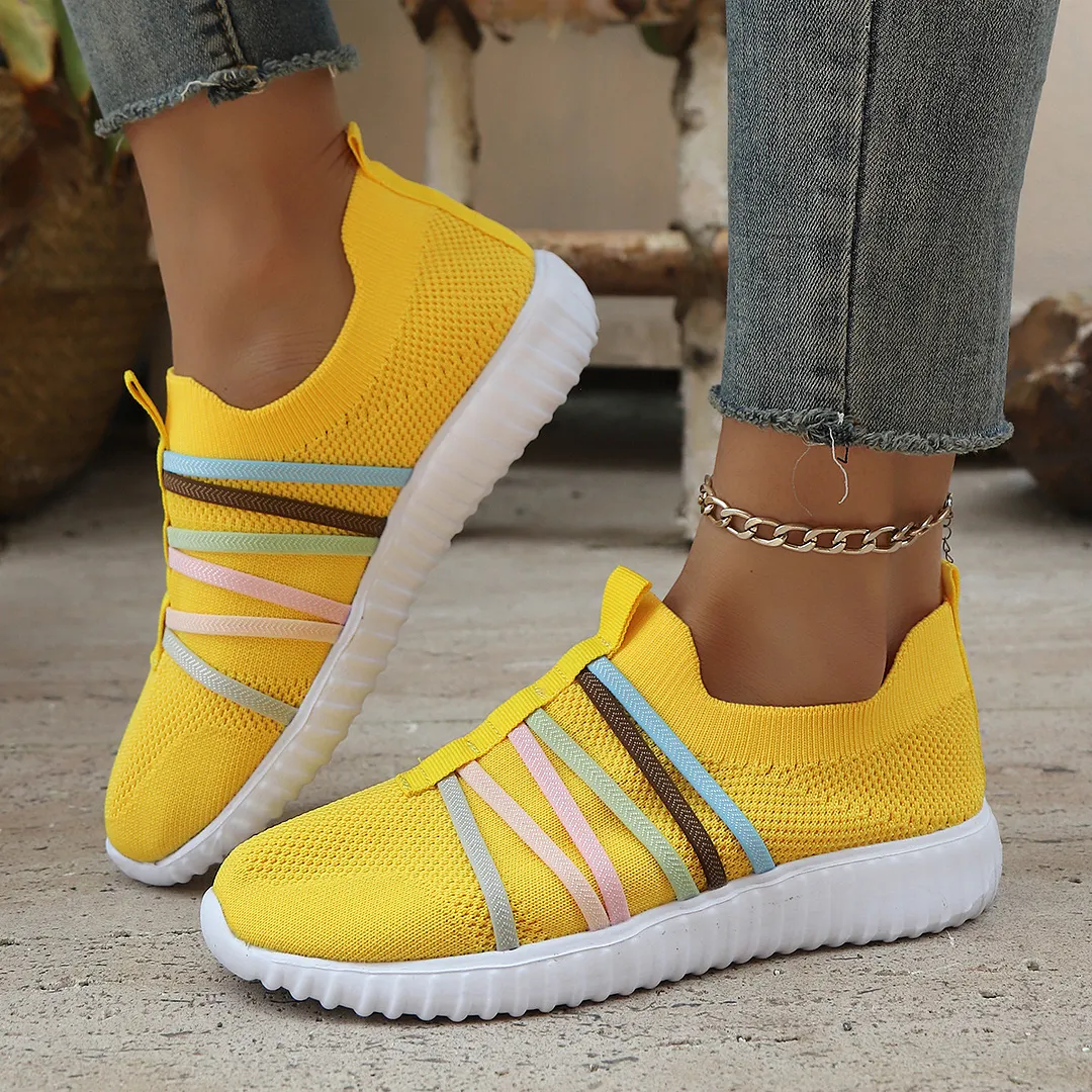 Breakj Breakj Women's Shoes Summer New Flying Shoes Large-Size Leisure Single Shoes Light Pedal Sneakers