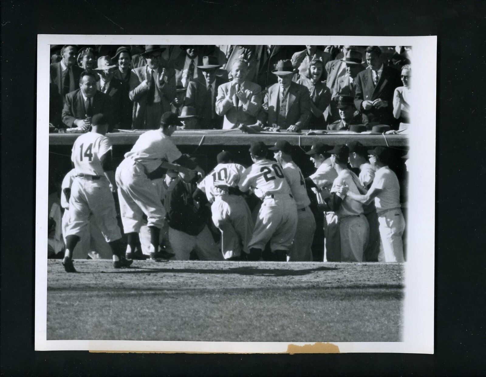 Phil Rizzuto HOME RUN 1951 World Series Press Photo Poster painting from Rizzuto estate Yankees