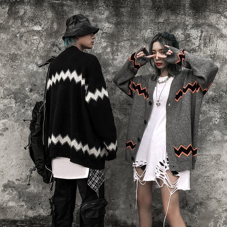 Dawfashion-Harajuku Style Street Hip-hop Trend Loose Sweater-Yamamoto Diablo Clothing