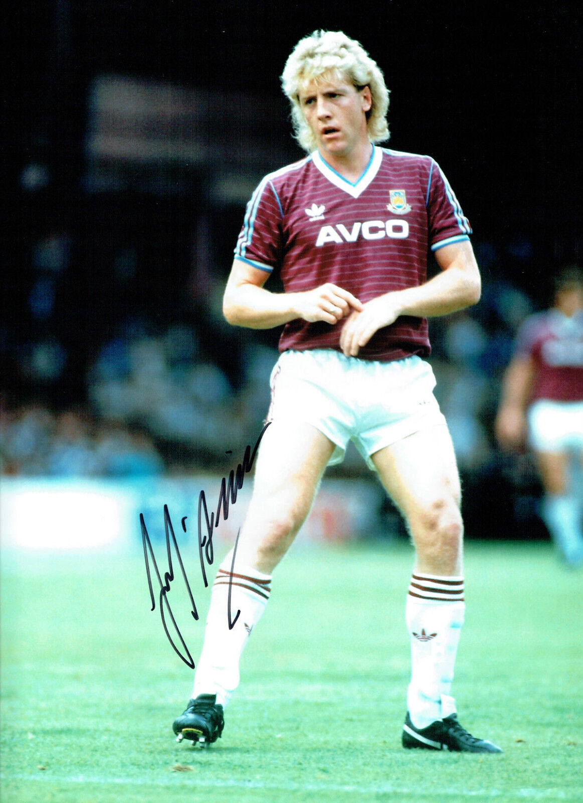 Frank McAVENNIE Signed Autograph 16x12 Classic Photo Poster painting AFTAL COA West Ham United