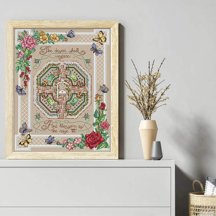 Joy Sunday』Rose - 14CT Counted Eco-Friendly Cotton Thread