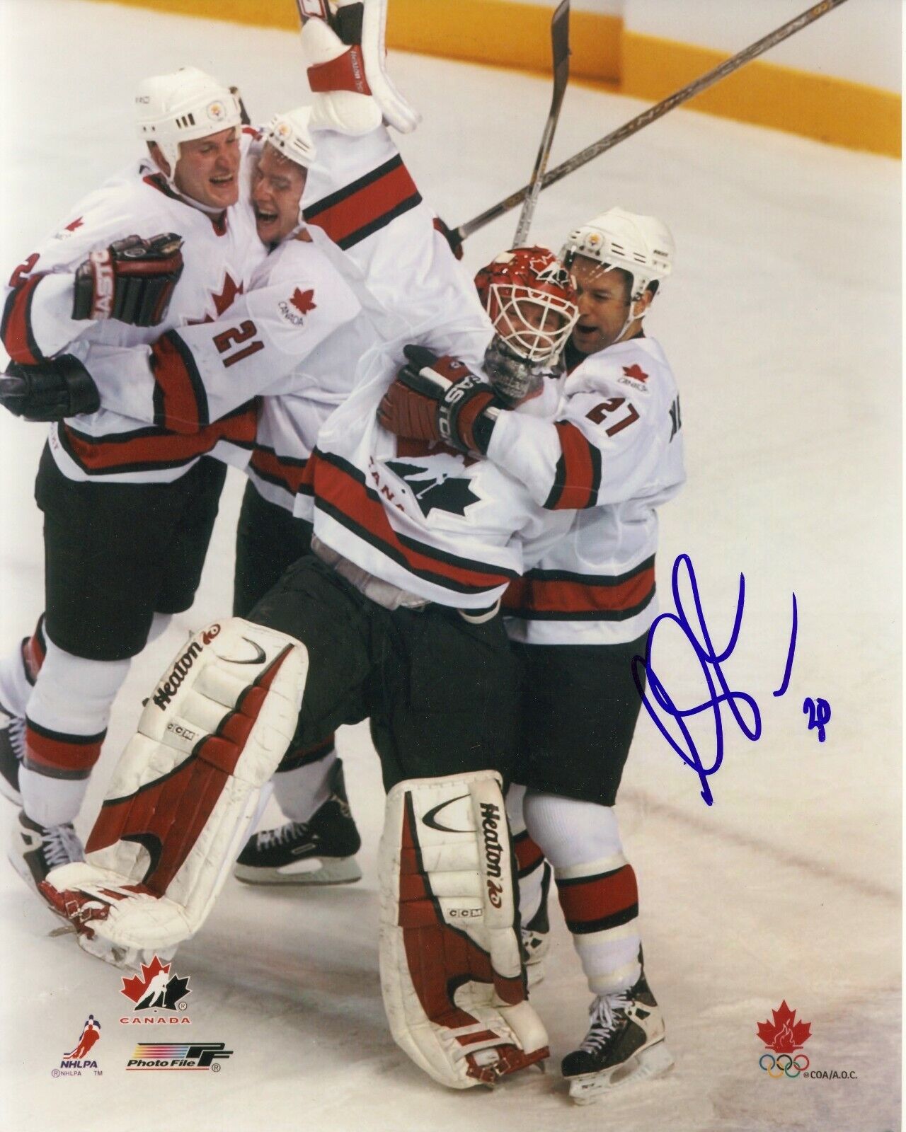 MARTIN BRODEUR - CANADA 2002 GOLD MEDAL Autographed Signed 8x10 Reprint Photo Poster painting !!