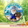 Gnome DIY Diamond Painting Hanging Pendants Acrylic Crafts Kit for Home Wall Decor