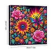 Diamond Painting-DIY Special Shaped Drill Sunflower & Rose Colorful with Frame(29x29cm)
