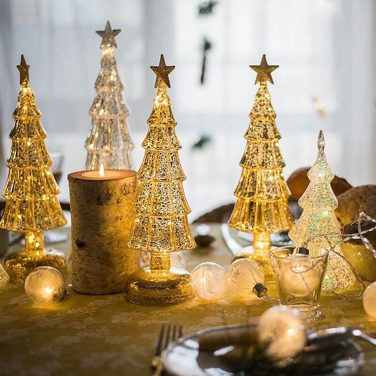 Christmas Tree Glass Decoration Night Light - Appledas