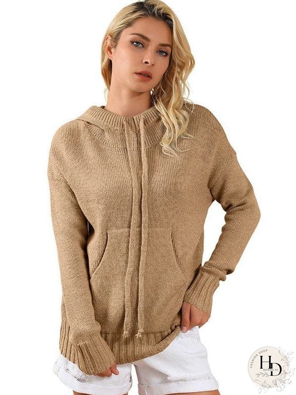 Winter Knit Hooded Cardigan