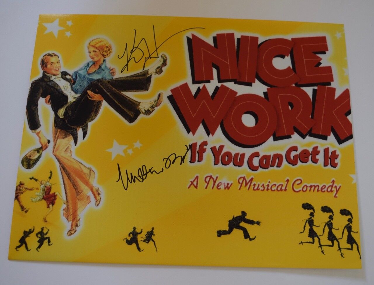 Nice Work If You Can Get It Signed 11x14 Photo Poster painting Matthew Broderick Kelli O'Hara VD