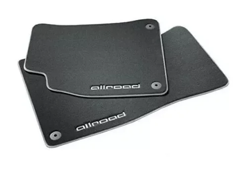 Dronehint NEW GENUINE AUDI A4 ALLROAD 2010-2016 FRONT PREMIUM BLACK TEXTILE FLOOR MATS LHD (For: Audi Sport) Parts