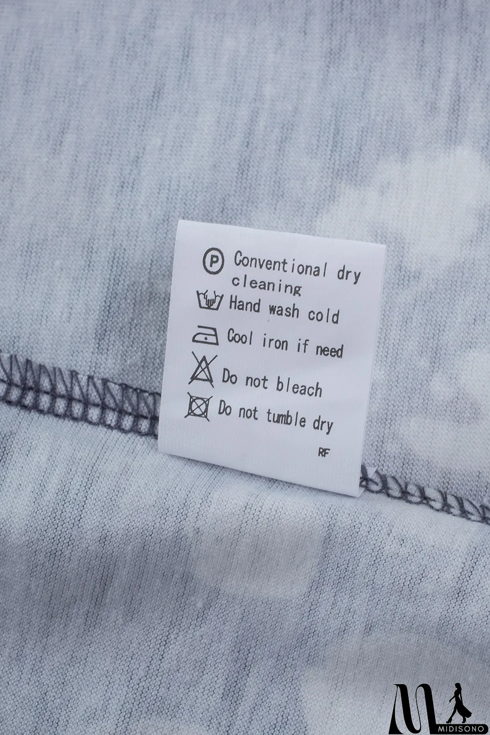 MidiSono - Blank Apparel - Multicolor Crew Neck Bleached Tie-dye Basic Tee