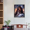 (40*50cm)Star Moon Girl - Round Partial AB Drill Diamond Painting