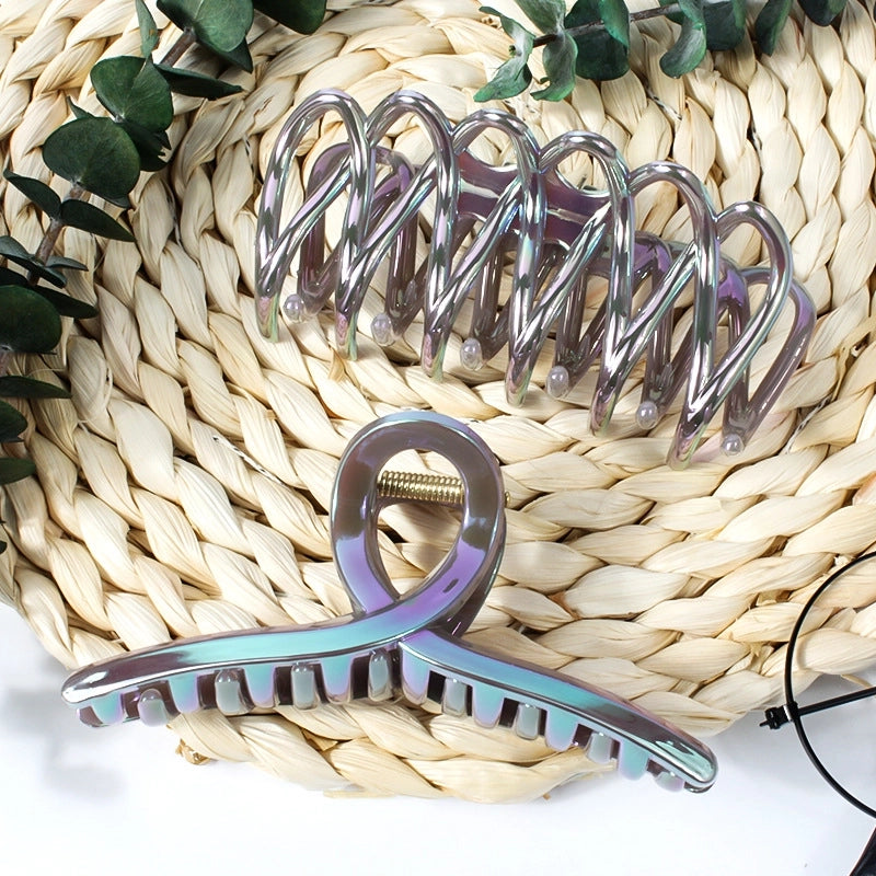 Fashion Geometric Pc Plastic Resin Sequins Hair Claws 1 Piece