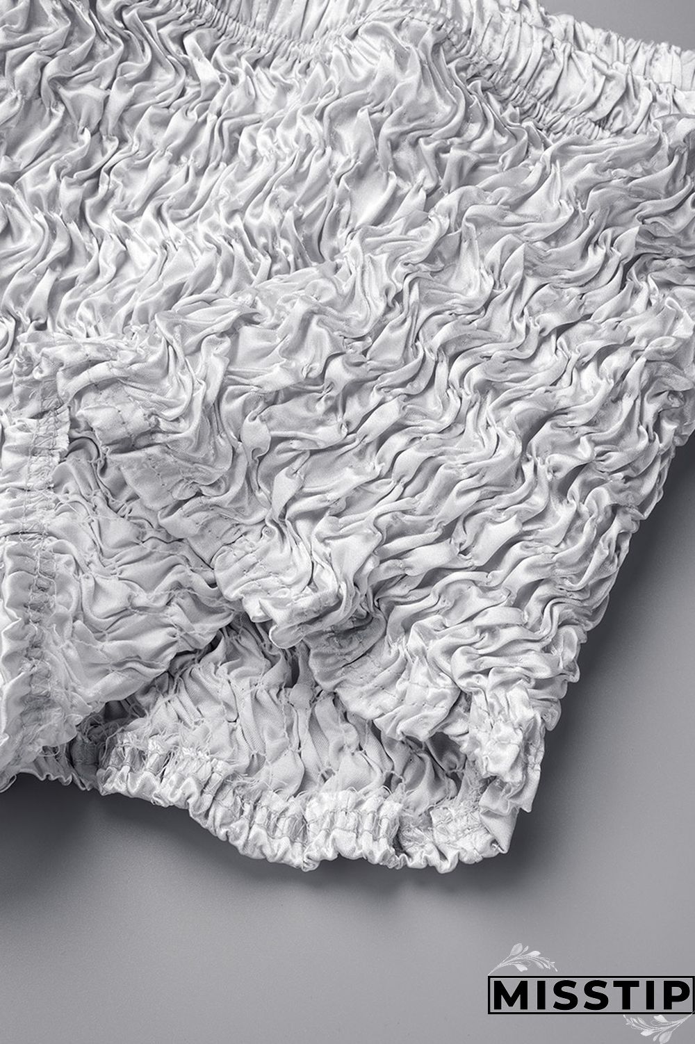 Black Street Solid Patchwork Fold High Waist Pencil Solid Color Bottoms