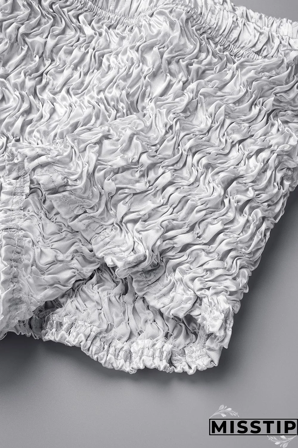 Black Street Solid Patchwork Fold High Waist Pencil Solid Color Bottoms